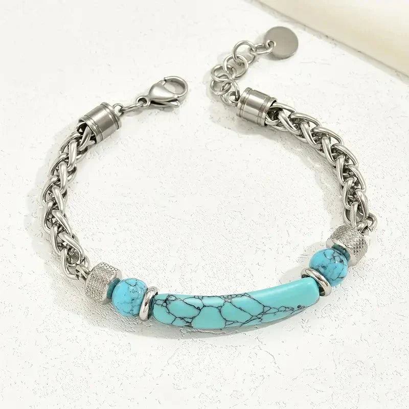 Ida - Pulseira com Pedra Azul