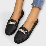 Cristina - Mocassim com detalhe Dourado