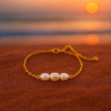 Luna - Pulseira de tri-pérola