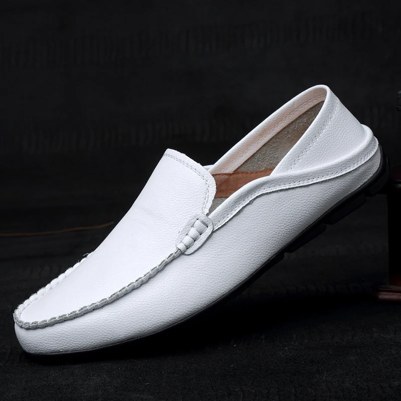 Monza Couro Sapatos Loafers
