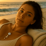 Alexandra - Colar Dourado com Conjunto de Pérolas